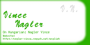 vince nagler business card